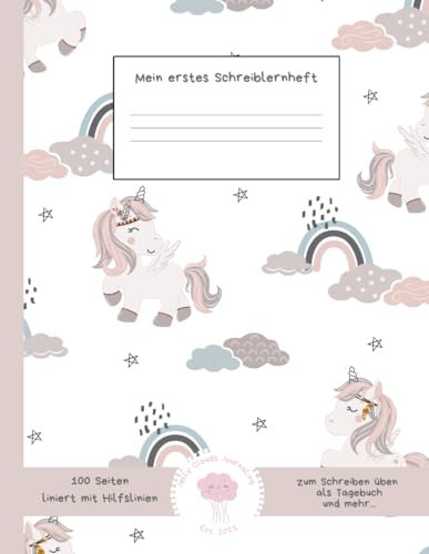 Schreiblernheft für die 1. Klasse: Übungsheft für Druckschrift und Schreibschrift zum Schulstart, für Hausaufgaben, Tagebuchschreiben und mehr...