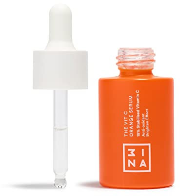 3INA MAKEUP - The Vit C Orange Serum - Transparente - 15 % de Vitamina C estabilizada - Serum Vitamina C facial efecto antioxidante - Ilumina y reduce la hiperpigmentación - - Vegan - Cruelty Free