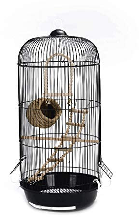 Vogelkäfig Großer Metall-Vogelkäfig Einfacher europäischer runder Haustier-Vogel-Villa-Innen-Außen-Vogel-Hängekäfig-Vogelkäfig-Dekor