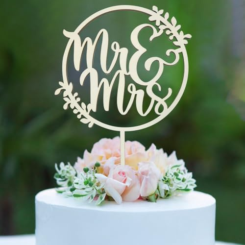 Mr & Mrs Cake Topper Tortendeko Hochzeit Deko | Hochzeitstorte Deko Tortenstecker für Hochzeit Jubiläum Verlobung Antrag
