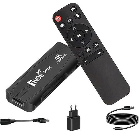 GYSURYB 1 Pièce TV98 TV Stick 1G+8G Android 12.1 2.4G 5G WiFi Android Smart TV Box (Prise UE)