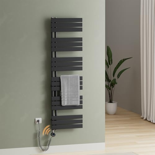 S'AFIELINA Smart WiFi Badheizkörper Elektrisch 1599×500 mm Anthrazit 1000W