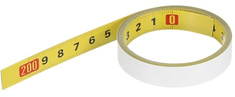 PATIKIL Adhesive Ruler, 6.6ft Steel Self-Adhesive Measuring Tape, Right to Left, Workbench Ruler, Yellow, Carbon Steel, 79.2 inches