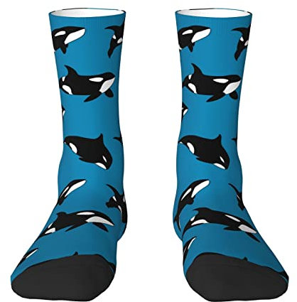 Killerwal-Schwimmsocken, Sport, Laufen, athletische Crew-Socken, Kalbsleistung, gepolsterte, atmungsaktive, weiche Socken für Damen und Herren