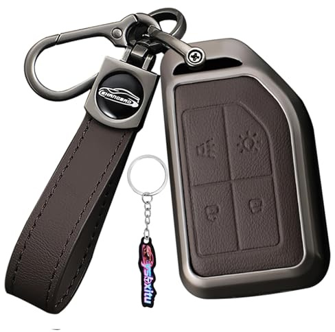 Ysbxitu Custodia protettiva per auto adatta per chiavi auto Volvo Keyless Go, adatta per Volvo CARGO 555 camion FH16 FM FH EVRO con portachiavi accessori (marrone)