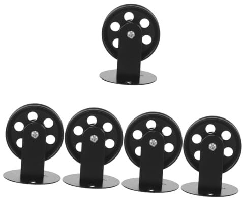 HOMSFOU 5St Kronleuchter Zubehör großes Riemenrad Riemenscheibe Seilzug Lampenrolle Drahtseil Flaschenzug Retro Styles Retro cade hausdeko Kabelseilbefestigung einzelner Flaschenzug Eisen