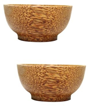 Amosfun 2 Pz Ciotola Terrina zuppiera per la casa aminoacidi di Cocco biologici Contenitore per Verdure Container Lavagna scodelle Frutta frauit insalatiere domestiche Ciotole di Legno