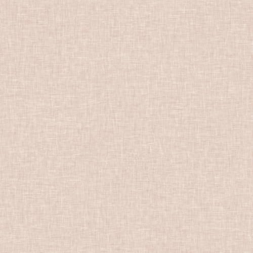 WPE® Rose Pink Plain Linen Wallpaper - Subtle Sheen Bounces Light Back Into The Room - Designed to Look Like Fabric - Chic, Minamilistic, Girly Girls Wallpaper