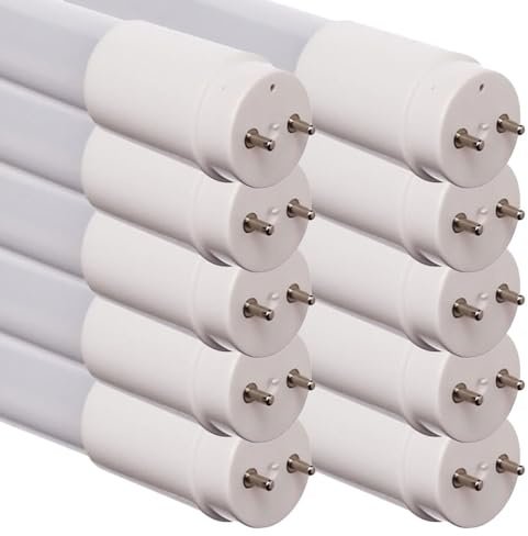 NCC-Licht 10 x LED Röhre 60cm 9W/840 G13 1000lm neutralweiß 4000K, Ersatz für T8 Leuchtstoffröhre 18W aus Kunststoff mit Starter