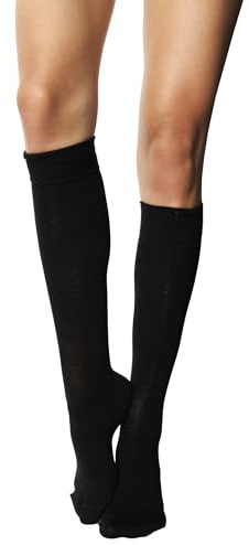 MILENA Calze Donna Sopra il Ginocchio - Calze Eleganti e Traspiranti per Moda, Cosplay, Sport e Uso Quotidiano - Calzini Lunghi Comodi e Versatili, Perfette per Gonne e Shorts, Nero EUR (37-41)