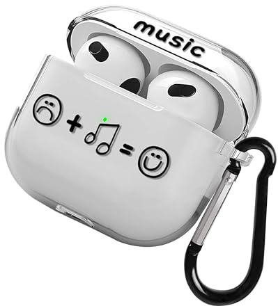 FDHYFGDY Hülle für AirPods Pro 3 Case,Kompatibel mit Apple AirPods Pro 3 Charging Case Unterstützt kabelloses Laden,Mit Karabiner,Stoßfestes,Weiche TPU-Schutzhülle - Transparent