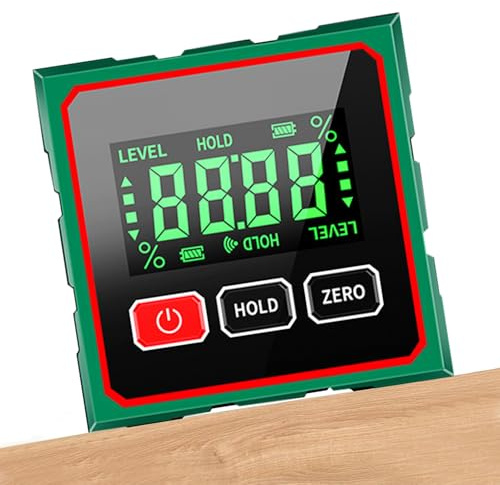 Trova Gradi Magnetico Cubo - Livellatore Strumento Misura Legno | Misuratore Angolo Digitale, Goniometro Elettronico, Inclinometro Cubo per segas da Banco