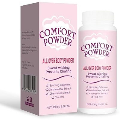 All Over Body Powder, Comfort Dry & Fresh Powder, Körperpuder, Talkumpuder, Bekämpft Schweiß, Geruch und Wundscheuern, Talkumfreier Körperpuder gegen Nässe und unangenehme Gerüche Für Körper (1)