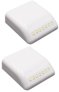 Anneome Sensor Schrankleuchte 12 V 2 Stück 7 Leds mit Induktionssteuerung | Schubladen und Schränke, Abs Gehäuse, 3-5mm Sensorabstand, Weiß, ohne Aaa Batterien