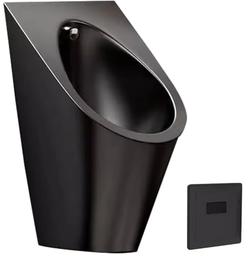 Orinatoio in Acciaio Inossidabile 304, Orinatoio Induzione Intelligente Parete, Orinatoio for Bagno Maschile, Orinatoio da Parete for Bar Commerciali,Black