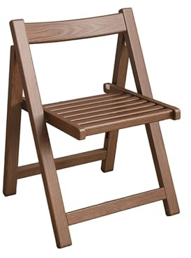 Klappstuhl Camping Leicht Klein mit Lehne Platzsparend Klappstuhl Holz Küche Hoher Belastbarkeit für Gäste, Küche, Büro, Hochzeit, Party(Brown)