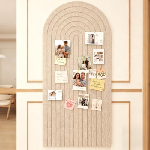 Tablero de fotos plegable autoadhesivo, 60 x 120 cm, bordes redondeados, tablón de anuncios, tablón de anuncios decorativo para habitación infantil, pared de fieltro de 0,9 cm de grosor, tablero de