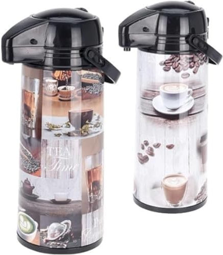 »Airpot« Pumpkanne, Rundkopf, Glaseinsatz, Dekore sortiert, Inhalt: 1,90 Liter