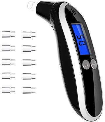 Ketosis Breath Meter, Professional Digital Keto Breath Tester for kKetosis with 10 Mouthpieces(Black)