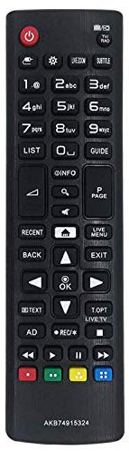 Remote Control AKB74915324 New Replacement Remote Fit for LCD LED Smart TV 32LH590U 32LH604V 43LH630V 43UH664V 49LH590V 49LH604V 55UH6159 No Setup Required TV Remote Control