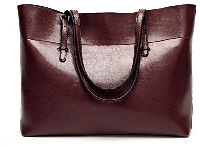 Coolives Sacs Cabas pour Femme Sac a Main Horizontal Tote Sacs portés épaule Brun café