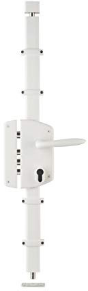 Thirard - Serratura Applicare Melissa per Porta d'Ingresso - Apertura Sinistra - 3 Punti - Altezza Porta 1,95 m a 2,2 m - Asse 50 mm - Cassa 85 x 174 mm - Acciaio Verniciato - Bianco