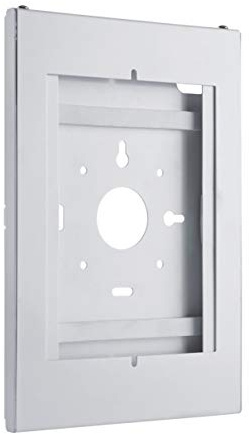 PureMounts Abschließbares Stahlgehäuse für Tablets für Apple iPad 9.7 / iPad 10.2 / iPad Pro 10.5 / iPad Air 10.5(Gen 3) / Samsung Tab A 10.1 2019, weiß