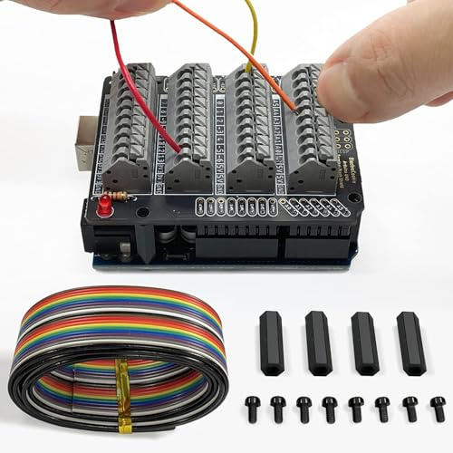 ELECTROCOOKIE Uno Terminal Block Shield Kit, kompatibel mit Arduino Uno R3, Push-in einfache Feder Connector Expansion PCB Modul