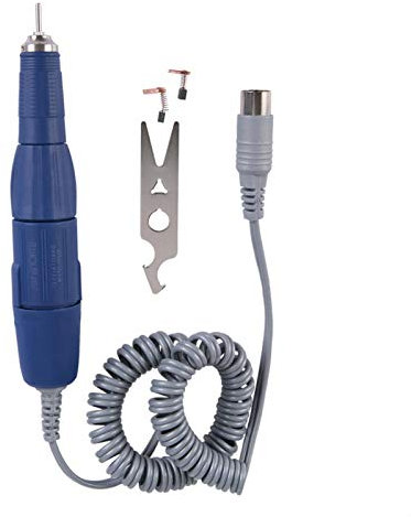 Pieza de mano con mango de taladro de uñas profesional para máquina de pedicura de manicura de uñas eléctrica Portátil Pulidora de uñas Pieza de mano Máquina de taladro de uñas 102L-2.35mm(blue)