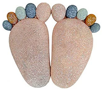 SCDXJ Piedras para El Jardín,Piedra de Paso del Patio de La Decoración del Jardín,Pie de Dibujos Animados Al Aire Libre Baldosa Villa Césped Pie,B