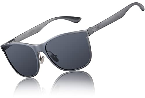 DUCO Herren polarisierten Fahren Sonnenbrille Klassischer Stil Brillenmode Umrandeten Gläser UV400 Schutz 8205