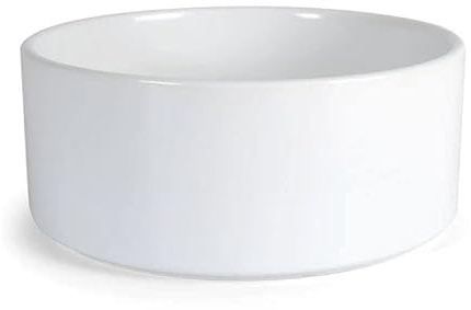 Orca Coating Ceramic Pet Feeding Bowl, 7x7x3 White Ceramic Pet Bowl for Cats and Small Dogs, Classic Heavy Duty Non Slip Ceramic Cat Dish Small Animal Bowls for Food and Water - 3 Extra Small