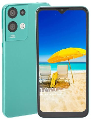 Smartphone da 6,1 Pollici RAM 3 GB ROM 32 GB Doppia Scheda Dual Standby Telefono Cellulare con Riconoscimento Facciale a Schermo Intero (GREEN)