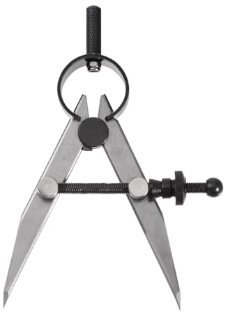 Kozelo Spring Joint Caliper - [3 Inch] Carbon Steel Spring Divider Caliper Measurement Tool with Solid Nut for Size Measuring Drawing Use, Flat Leg