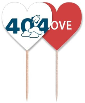 Cloud Plane Universe Error Palillo de dientes Bandera Love Heart Lable Cupcake Pick