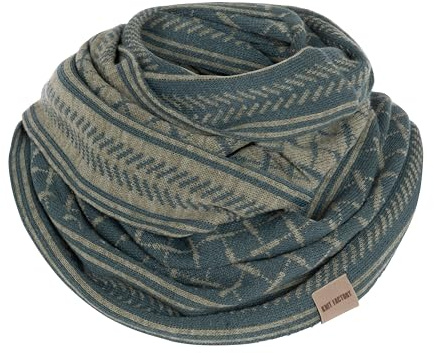KNIT FACTORY - Dusk Loop Schal - Feingestrickter Schlauchschal - Herbst & Winter Essentials - Zeitloses Mode-Accessoire - Für Damen und Herren - Strickschal mit Wolle - Laurel/Urban Green