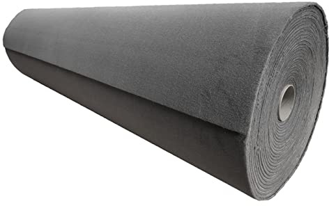 Meterware Autoteppich (Auskleide-Teppich für Fahrzeugboden, Kofferraum, etc) Deluxe grau, Zuschnitt (2m breit / 1m lang)