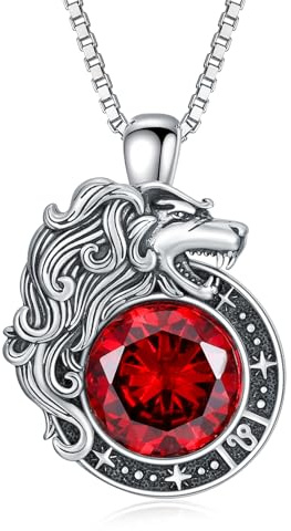 SLIACETE Halskette mit Sternzeichen, himmlische Konstellation, Horoskop, Astrologie, Sternzeichen-Anhänger, Halskette, Geschenk für Frauen