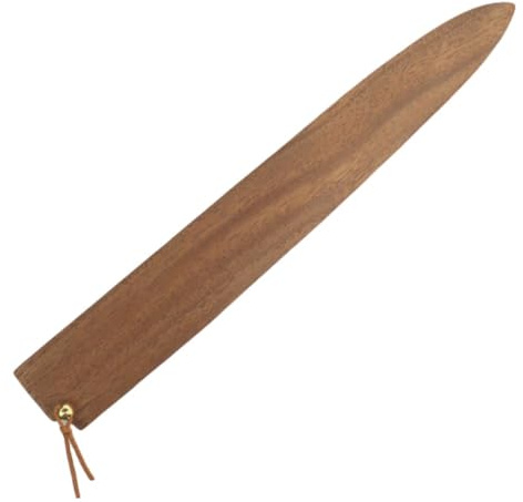 Aibote Handgefertigtes japanisches Sashimi-Messeretui aus natürlichem schwarzem Walnussholz, Holzabdeckung mit Messingstift, Kochmesser-Etui, Schutz für Yanagiba-Sujihiki-Hobel (Yanagiba Sujihiki, 330
