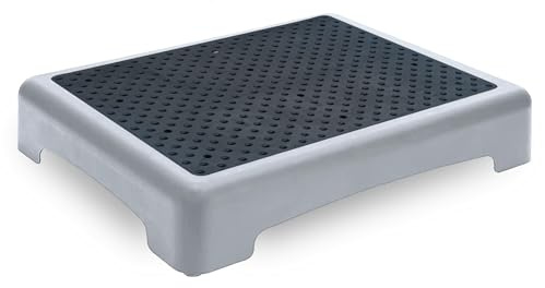 Anti-Rutsch Halbstufe, One Step Stool für Senioren, Tragbare Tritthocker Bis 200 Kg, Stapelbare Halbstufe Treppenhilfe für Senioren, Kinder, Dusche, Auto, Outdoor (Schwarz)