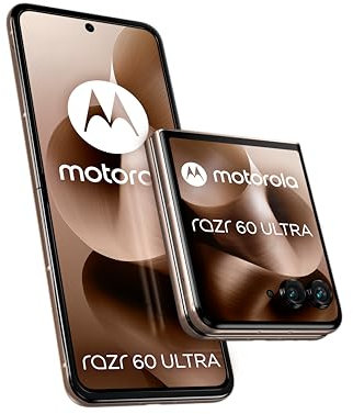 Motorola razr 60 Ultra 16, 512 GB, smartphone sbloccato, schermo 4, fotocamera da 50 MP con AI, batteria da 4700 mAh, Mountaintrail (Legno), custodia protettiva e cavo USB C inclusi