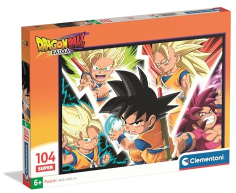 Clementoni - Puzzle per Bambini 104 Pezzi, per Bambini 6+ Anni, Illustrazione con Dragon Ball Daima, Idea Regalo, Made in Italy, 48,5x33,5 cm, 25096