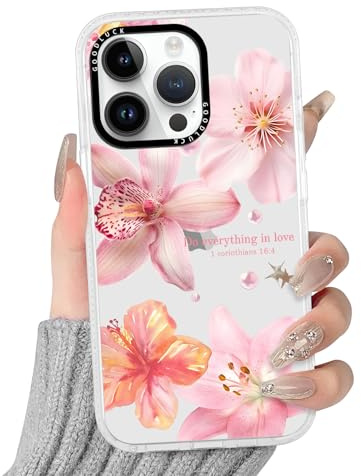 Yoedge Blumen Handyhülle für iPhone 12 Pro Max Hülle, Aesthetic Hibiskus Bunt Sommer Muster Orchideen Design Mädchen Schutzhülle, Transparent Silikon Case Cover für iPhone 12 Pro Max 6,7,Lilien