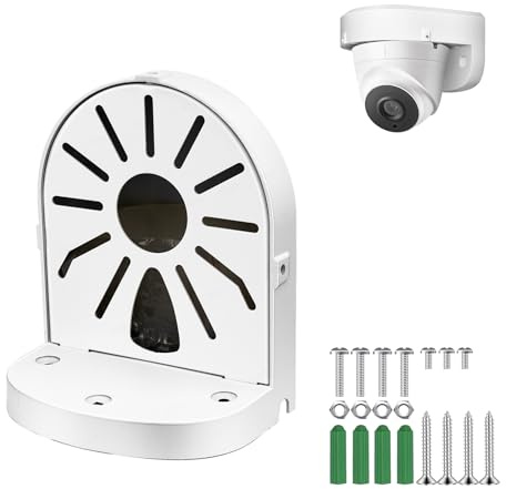 ZT-NET Universal Dome Camera Wall Mount Bracket, Deep Base Junction Box with Cable Management, Aluminium Alloy Housing for CCTV IP Security Cameras, Indoor Mounting Case, White