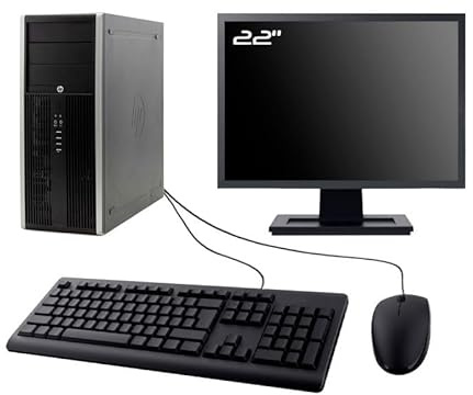 PC HP Elite 8300 MT Schermo 22 Intel I5-3470 RAM 16GB SSD 2TB WiFi W11 (ricondizionato)