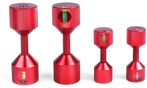 Two Hole Flange Pins Set, Aluminum 2 Hole Flange Alignment Pin, Two Hole Pins Set, Heavy Duty Two Hole Pin Set, for Accurate Pipe, Positioning Lightweight and Construction(Red4pcs)