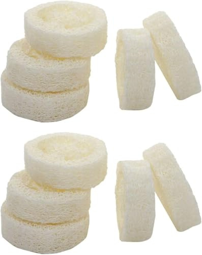 Lot de 10 tranches de luffa naturel blanc pour la fabrication de savon, éponge exfoliante pour le corps, accessoires de bain
