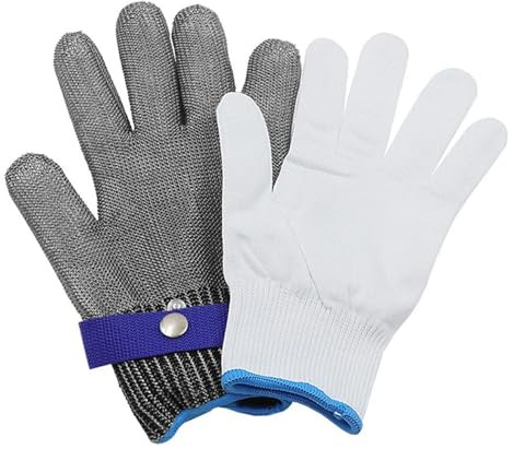 Gants De Coupe Gants En Acier Inoxydable, Anti-coupure, Sécurité, Résistant Aux Coupures, Protection Des Mains, En Métal, Maille De Viande, Fil, Résistant Aux Couteaux Confortablement Adapté(25.5)