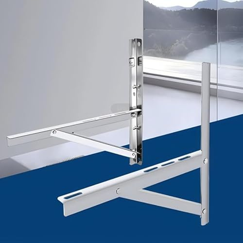 Générique Support Mural en Acier Inoxydable 304 pour Mini-climatiseurs et thermopompes Split, Robuste pour unités 1,5P/2P/3P, Finition argentée Durable.