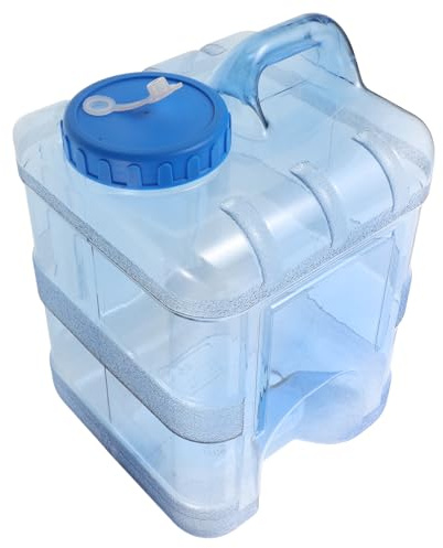 Healeved Jarra de Agua para Camping de 15 Litros Contenedor de Almacenamiento Reutilizable Cierre Hermético Portátil y Multifuncional para Uso Hogar Coche y Actividades al Aire Libre